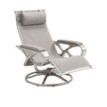 Contemporary Adjustable Recliner Chair with Swivel Base and Cushioned Headrest