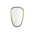 Elegant Gold-Framed Wall Mirror with Unique Tear Drop Shape